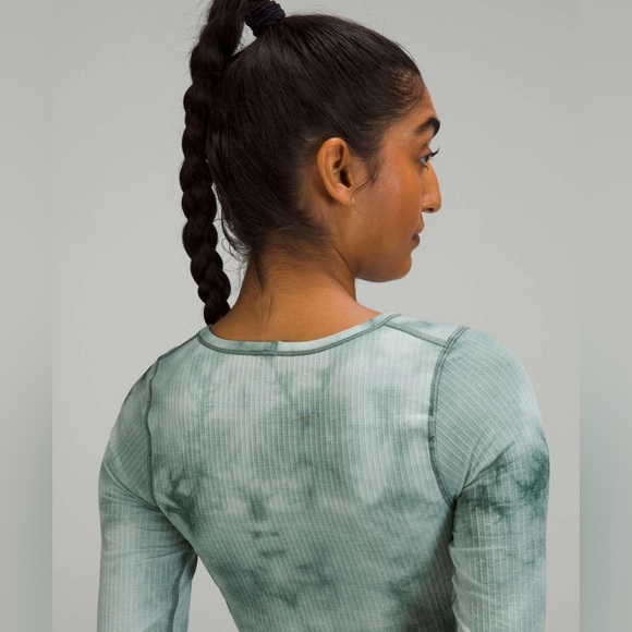 (A1) Lululemon Ebb to Street‎ Long Sleeve Shirt *Marble Dye, Size 4 - Picture 5 of 14